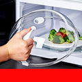 AYNEFY Microwave Splatter Guard with Handle, Plastic Food Cover Lid for Kitchen, Heat, Easy (Mini Type)