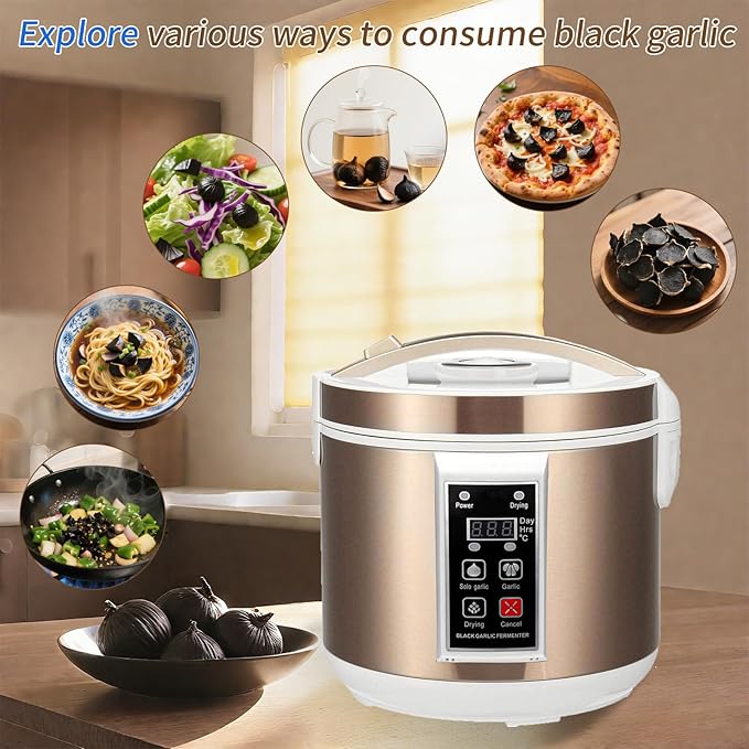 6L Black Garlic Fermenter Full Automatic Intelligent Control Garlics Maker Multi Clove Garlic Cooker 110V with adjustable time and drying function