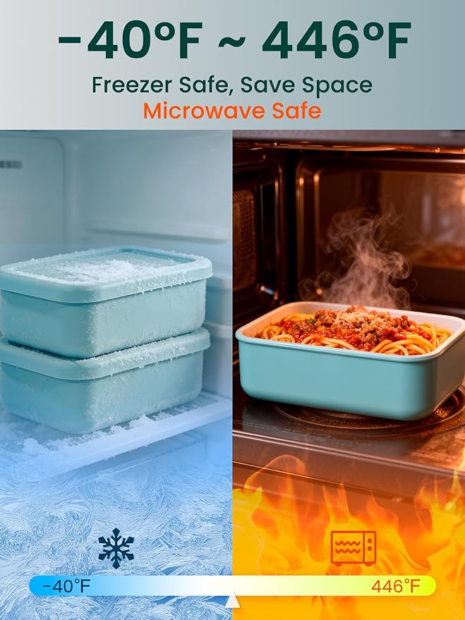 8 Pcs 2 Cup Silicone Freezer Trays With Lid, 23 oz Meal Prep Silicone Molds, Reusable Freezer Storage Containers for Soups, Sauces, Stews, Leftovers (Slate Gray)