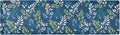 2-in-1 Table Runner Trivet for Hot Dishes Heat Resistant Hot Plate Mat Pad 39x12 Inch Waterproof Table Protector Trivets for Countertop Non Slip Decorative Blue Simple Branches and Leaves