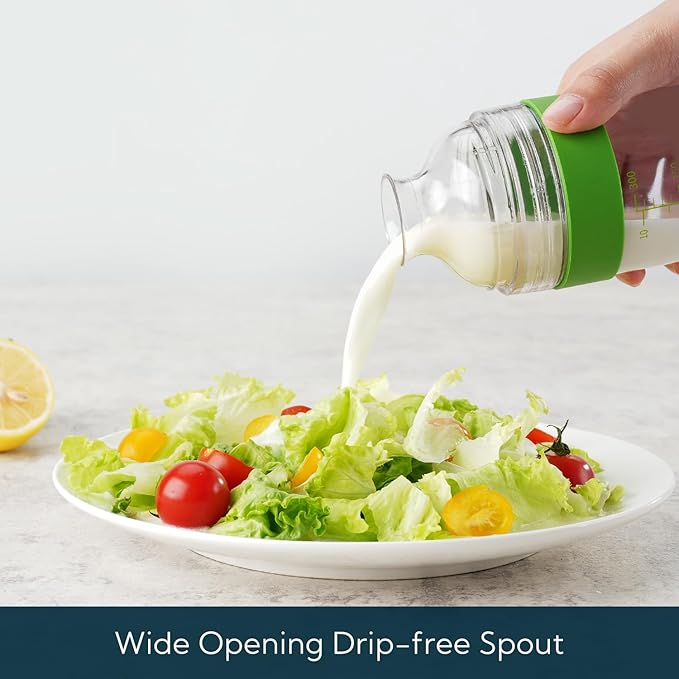 KITCHENDAO Precision Pour Glass Oil Dispenser and 2 in 1 Salad Dressing Shaker