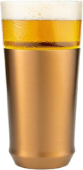 Elevated Craft Hybrid Vacuum Insulated Stainless Steel Base with Removable Pint Glass Insert, Ideal Insulation for Beers & Cold Beverages with Built-in Bottle Opener, Durable & Stylish, Copper (16 oz)