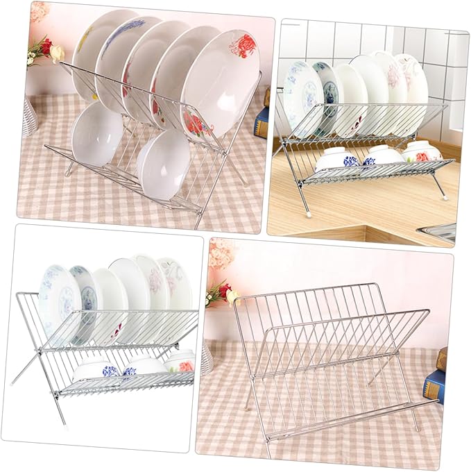 Amosfun 1pc Kitchen Bowl Holder Dish Draining Rack Dish Drying Rack Over Sink for Organized Decorative Storage