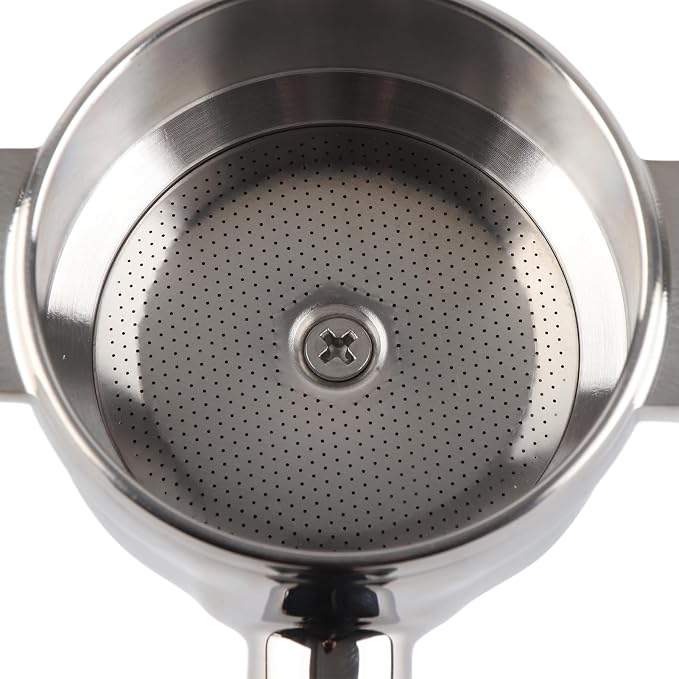 TOPINCN 58mm Coffee Portafilter with Wooden Handle, Stainless Steel, Commercial Grade, Compatible with EXPOBAR, RANCILIO, FAEMA, GEMILAI