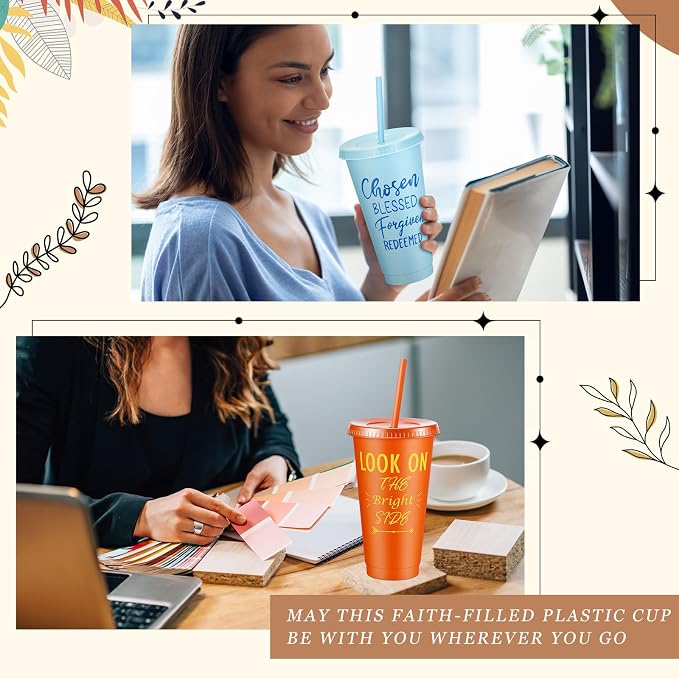 Uiifan 100 Pcs Inspirational Cups Bulk Appreciation Gifts for Employee Coworker Staff Team Thank You Gifts, Office Prizes for Adults Work Party Favors, Associates, Giveaways (Multicolor)