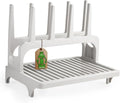 PopYum Seattle Gray Space Saving Drying Rack from 100% Recycled Bottles, countertop for Baby Bottle, Plastic Bags, Cups, Glass, tumblers, Compact