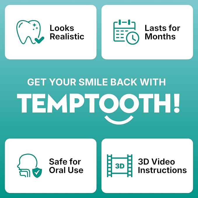 Temptooth Tooth Replacement Product with Coloring Material