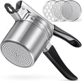 Potato Ricer, Sopito Upgraded Stainless Steel Potato Masher with 3 Interchangeable Discs, Heavy Duty Kitchen Tool Gadget