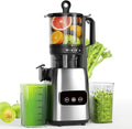 Kndko Juicer Machines with 5.4" Large Feed Chute, Cold Press Juicer for Whole Vegetables and Fruits, Stainless Steel Slow Masticating Juicer Easy to Clean, Self Feeding, High Juice Yield