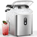 COWSAR Nugget Ice Makers Countertop, Pebble Ice Maker Machine with Soft Chewable Ice, 34Lbs/24H, Self-Cleaning, One-Click Operation, Pellet Ice Maker Countertop for Home/Kitchen/RV/Camping