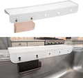 SiliProducts SiliSink XL Silicone Edge Guard for Kitchen Sink - Fits 3.75” - 4” Wide - The Original Silicone Sink Edge Protector with Sponge Caddy - Splash Guard, 20” White