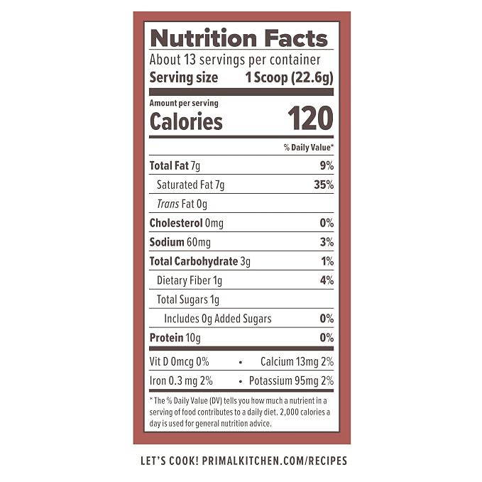 Primal Kitchen Hazelnut Collagen Creamer Powder, Collagen Peptide Drink Mix with MCT Oil,10.34 Ounces