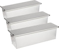 USA Pan Bakeware Pullman Loaf Pan with Cover,13 x 4 inch,Nonstick & Quick Release Coating,Made in the USA from Aluminized Steel,(Pack of 3)