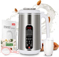 40oz Nut Milk Maker Machine Stainless Steel Soy Milk Maker Homemade Almond, Oat, Juice, Coconut, Plant-Based and Non-Dairy Beverages with Self Clean, Boil Water, Delay Start, Keep Warm