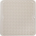 MicoYang Silicone Dish Drying Mat for Multiple Usage,Easy clean,Eco-friendly,Heat-resistant Silicone Mat for Kitchen Counter or Sink,Refrigerator or Drawer liner Tapioca M 12 inches x 12 inches