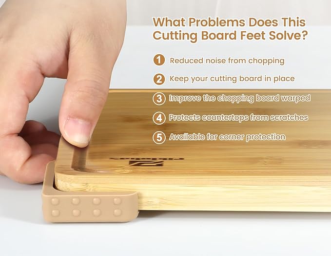 Magnetic Knife Holder for Wall+Non-Slip Bumpers for Cutting Board