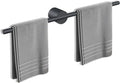 Adjustable Length Stainless Steel Towel Rack - 18-24 Inch Fit, 26.4 Inch Total Length - Matte Black 304 Stainless Steel Towel bar for Bathroom & Kitchen