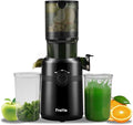 Cold Press Juicer Machines,Fretta Nifty Slow Masticating Juicer Machines with PCTG Material from the USA,Fit Whole Fruits & Vegetables-Easy to Clean,High Juice Yield,BPA Free (Ink-black)