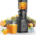Juicer Machines, Cold Press Juicer Professional for Maximum Nutrients & High Yield, Ultra-Quiet Motor Efficient with Leafy Greens to Hard Vegetables, Easy to Clean Design, Black