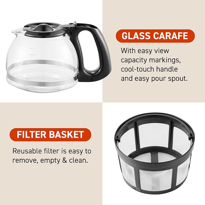Elite Gourmet EHC4128 Automatic 4-Cup Brew & Drip Coffee Maker with Pause N Serve, Glass Carafe, Reusable Filter, On/Off Switch, Keep Warm, Water Level Indicator, Black (Pack of 8)