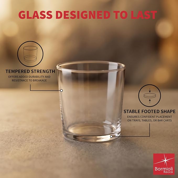 Bormioli Rocco Bodega Tumbler 12 Oz - Clear, Set of 6