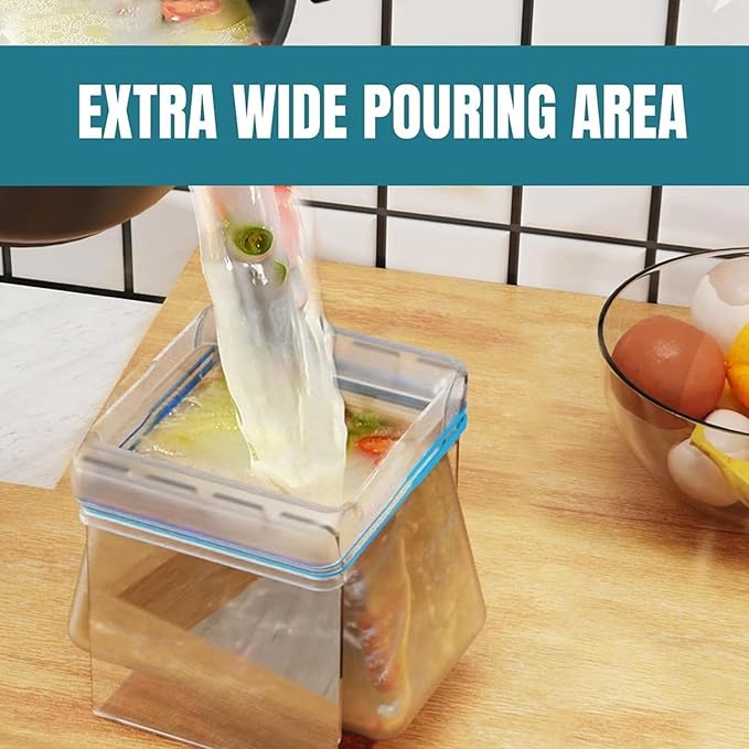 Ziplock Bag Holder | Space Saving Food Storage Bag Stand for Kitchen/Freezer/Food Prep | Sturdy Acrylic Baggy Rack with Clear Visibility