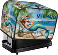 Beach Turquoise Mermaid Toaster Cover 2 Slice Dust and Fingerprint Protection Toaster Bread Maker Covers Washable Kitchen Small Appliance Covers for Kitchen Accessories Decor Bakeware Women Gift