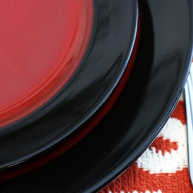 Elama’s Tanizia 16 Piece High Gloss Dinnerware Set
