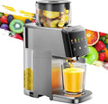 VCK Cold Press Juicer - Large 5.12" Feed Chute, Easy to Clean Slow Masticating for Nutrient Retention Quiet Motor -Silver