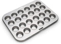 Fox Run Mini Muffin and Cupcake Pan, 24 Mini Cups, Stainless Steel Baking Pan, 10.5 x 13.75 x 1.5 inches