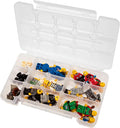 Akro-Mils 05705 Plastic Portable Parts Storage Case for Hardware and Crafts with Hinged Lid and 4 Adjustable Dividers, (8-3/8-Inch x 5-Inch x 1-5/8-Inch), Small, Clear