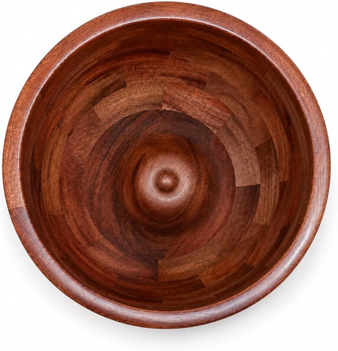 Premium Wood Mixing Bowl, Compatible with 4.5 & 5 QT KitchenAid Tilt-Head Stand Mixer. Natural Wooden Bowls, Kitchenaid Mixer Bowl with Stainless Steel Locking Base.4.5-5 Qt,Kitchen Gift Idea