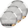 AWTBDP Pizza Pan for Oven, Non-Stick Stainless Steel Pizza Pans, Round Pizza Steel Tray for Baking Supplies & Kitchen, Restaurant, Home (13.5 Inch & 12 Inch & 10 Inch), Dishwasher Safe & Easy Clean