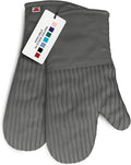Big Red House - Silicone Oven Mitts - Gray Set of 2-12.5" - Heat Resistant to 536 F / 280 C Kitchen Gloves - Professional Grade Protection Hot Cooking Baking