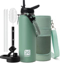 DYSANKY Insulated Water Bottle with Portable Carrier Bag for Outdoor 40 oz