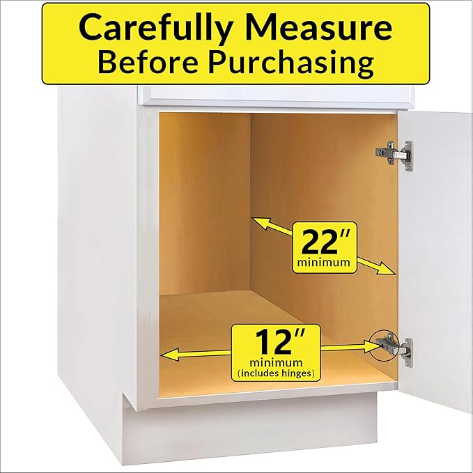 LYNK PROFESSIONAL® Pull Out Cabinet Organizer, 11" x 21" Slide Out Cabinet Organizer Pull Out Drawer – Pull Out Shelves for Kitchen Cabinets – Under Sink Organizers - Lifetime Ltd. Warranty, Chrome