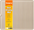 Songrey 18" x 16" Silicone Dish Drying Mat, Kitchen Counter Drying Pad for Sink Dishes or Under Rack, Multi-Use as Heat Resistant Trivet, Coffee Bar Mat