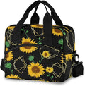 Sunflower Insulated Lunch Bag Reusable Lunch Tote Bag Cooler Bag for Women Men Adult Lunch Box with Adjustable Shoulder Strap Leakproof Lunch Bag for Work School Picnic Camping