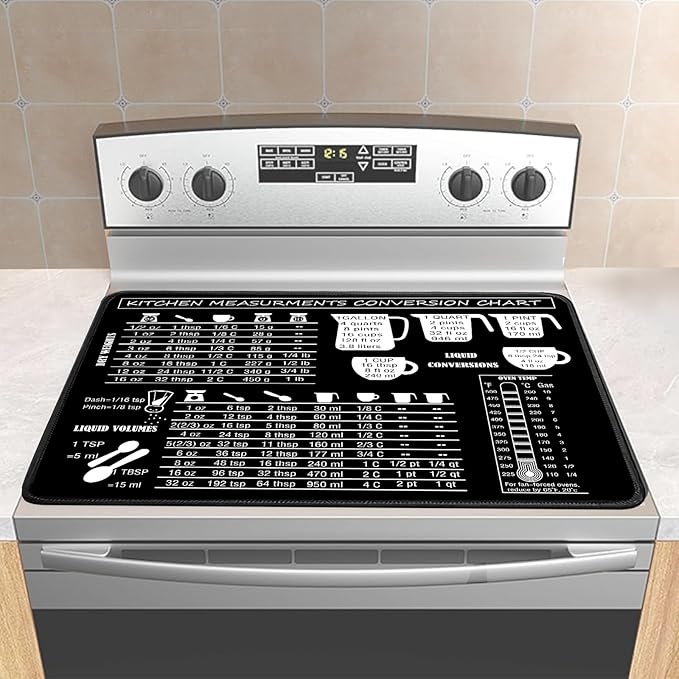 Stove Cover Stove Covers For Electric Stoves Foldable Multipurposeglass Top Protector Thick Natural Rubber Anti-Slip Coating Expands Usable Space (27.9inx20in) (measure33)