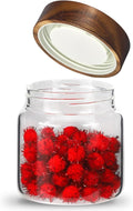 16 oz Glass Jars with Airtight Lid Spice Jar Round Storage Canister with Clear Glass Food Jar for Pantry Sugar Tea Coffee Bean Spice Nuts Cookies Bath Salts (500ml/16oz-1pack)