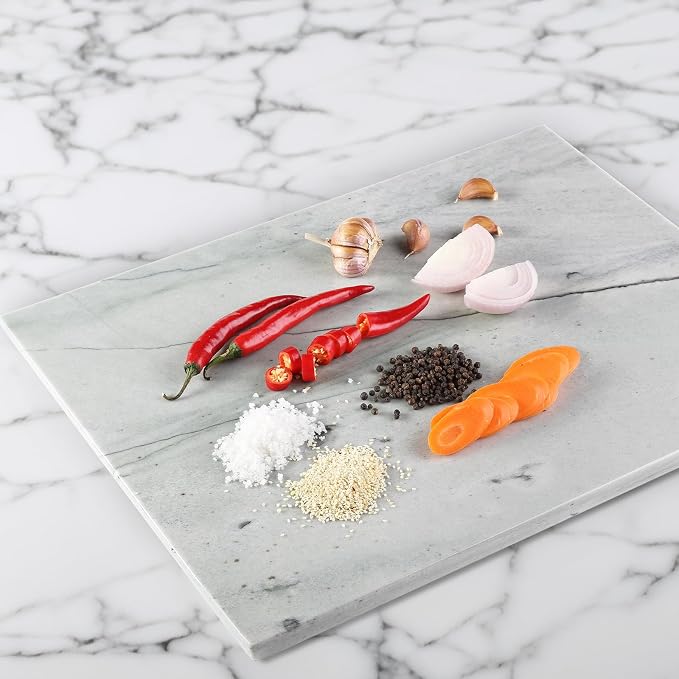 Koville Brazilian Natural Quartzite Cutting Board for Kitchen, 16x20inch Extra Large Hand Crafted Stone Slab for Cheese, Charcuterie, Pastry Board - Wedding Gift, House Warming Gift