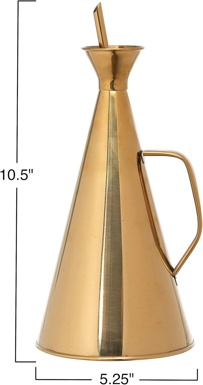 Gold Stainless Steel Oil Cruet