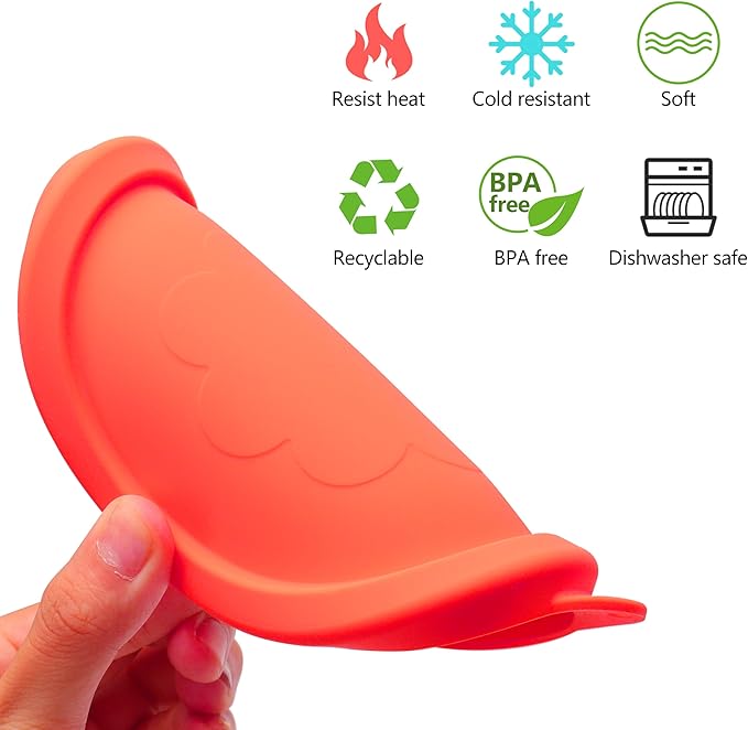 LUVCOSY 2 Cup Silicone Replacement Lids Storage Cover for Pyrex 7200-PC Glass Bowls (Container not Included) 4 Pack Microwave, Dishwasher and Freezer Safe