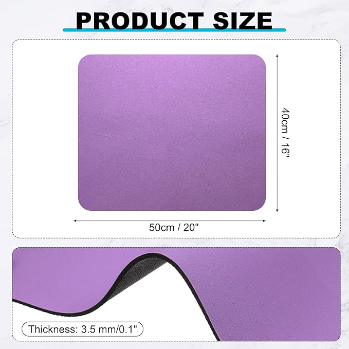 uxcell Dish Drying Mat for Kitchen Counter, 20" x 16" Absorbent Coffee Mat Rubber Backed Hide Dirt for Kitchen Countertop Coffee Mat Heat Resistant Non-Slip, Purple