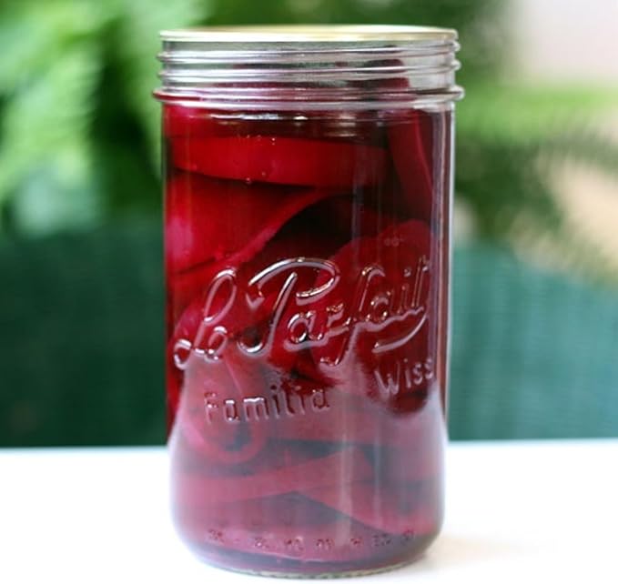 Le Parfait Familia Wiss 48oz (1.5L) Wide Mouth Glass Canning Jar – 1PK Made in France, Airtight 2-Piece Lid, Reusable Zero Waste & Eco-Friendly for Kitchen Storage, Meal Prep & Fermentation