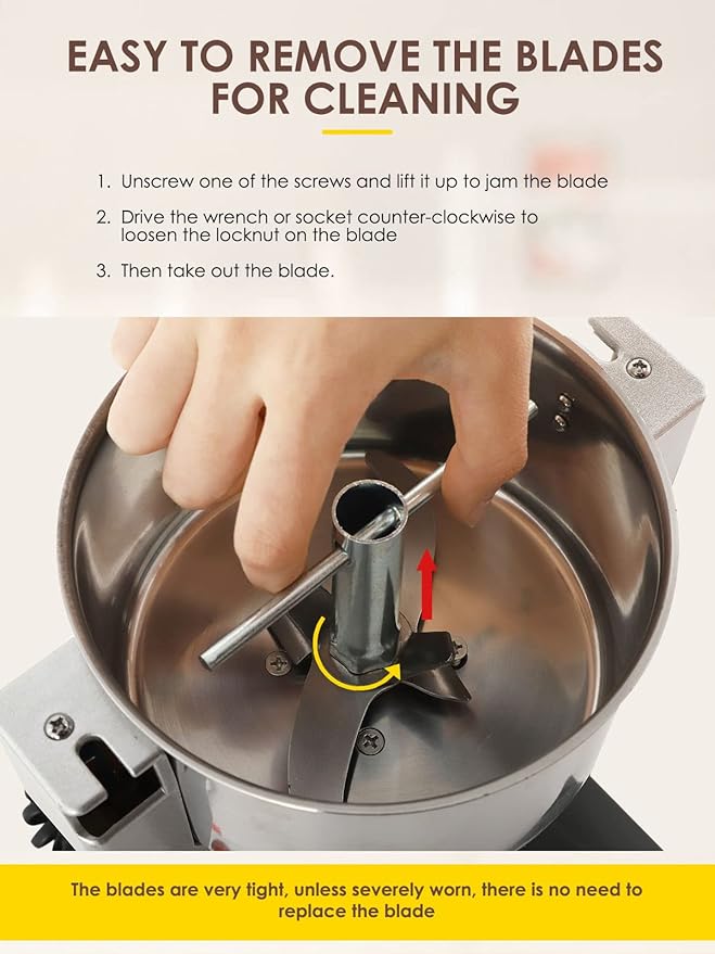CGOLDENWALL 2000g Electric Grain Grinder Mill Safety Upgraded 3000W High-speed Spice Herb Grinder Commercial Superfine Machine Dry Cereals Pulverizer CE 110V (2000g Swing Type)