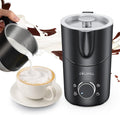Milk Frother and Steamer, Electric Milk Frother for Coffee, 13.5oz/400mL Large Capacity Automatic Warm and Cold Foam Maker, Hot Chocolate Maker Coffee Frother (Light Gray)