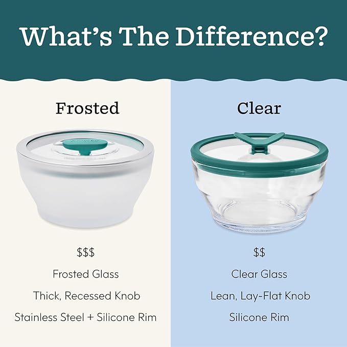 Anyday 8-Cup Microwave Cookware & Glass Container with Glass Lid, Plastic-Free Deep Food Storage | Stackable Airtight Steamer with Vented Lid for Microwave-Safe Reheating, Steaming Vegetables & Rice