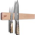 FINDKING Maple Wood Magnetic Knife Strip, Wall Mounted Wooden Knife Holder with Strong Magnets for Kitchen Organization, 16 Inch Beige, Without Knives