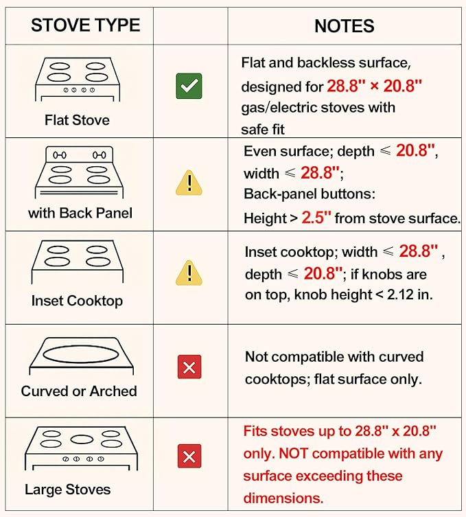 Bamboo Stove Cover for Gas & Electric Burners, 28.82”x20.83”x2.12'' (Inner) Noodle Board with Handles, Cutting Board with Juice Groove, Serving Tray (Natural Bamboo)